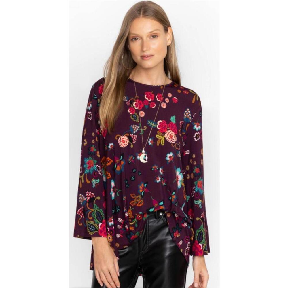 NWOT Johnny Was Adrina Floral Long Sleeve Swing Tunic - Large boho chic